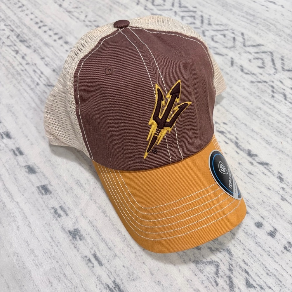 ASU Sun Devils Trucker Hat Top Of The World Vintage Core Snapback